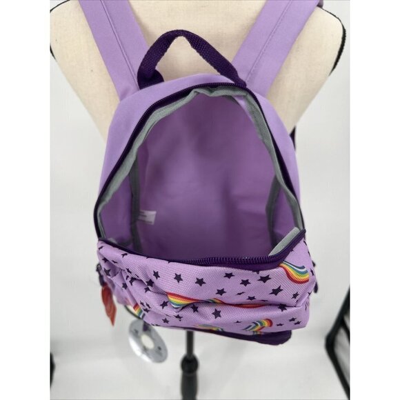 Wonder Nation Purple With Stars and Rainbows Backpack Adjustable Straps NWT - Picture 5 of 7
